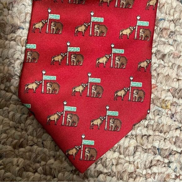 Fox News Channel Wall Street Bull & Bear You Decide Collection Men’s Neck Tie - Picture 5 of 6